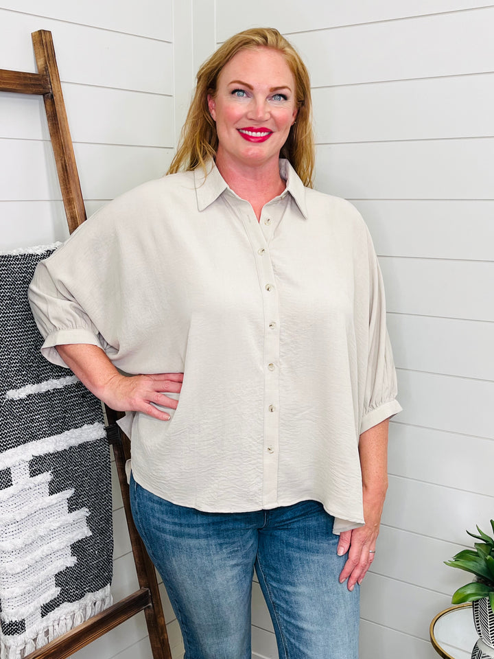 Oversized Dolman Button Up : 2 Colors