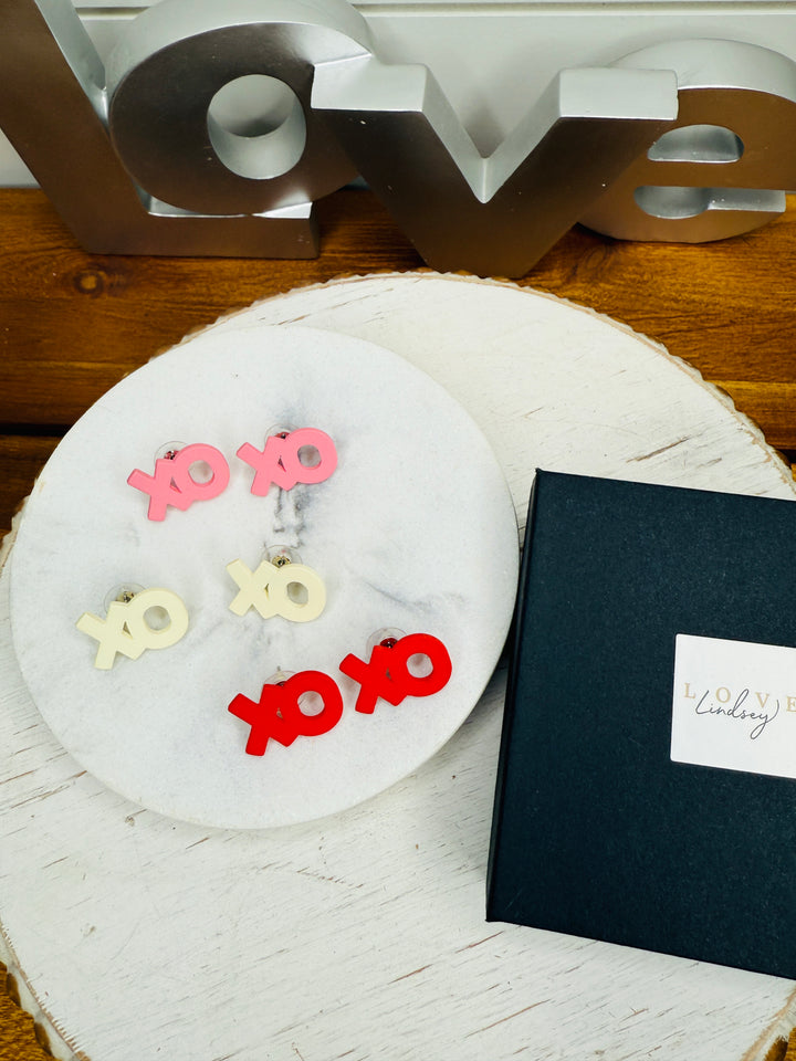 XOXO Stud Earring Set: 3 Pair