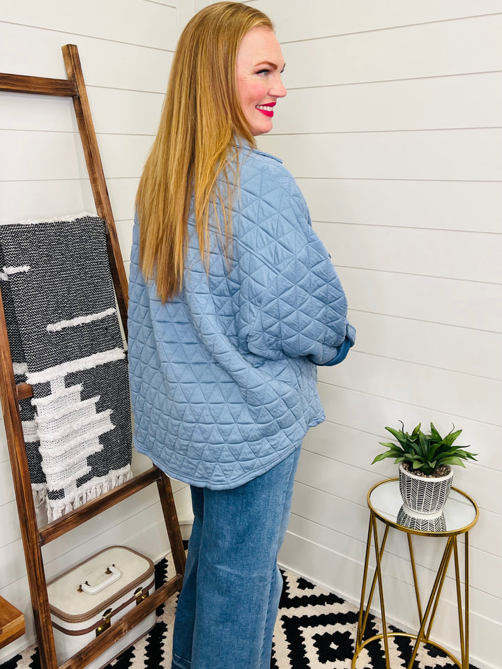 Quilted Shacket with Chest Pockets