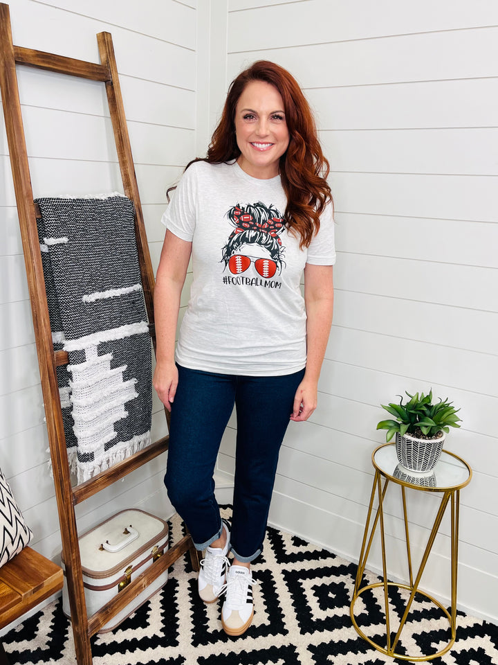 Football Mom Bun Graphic Tee