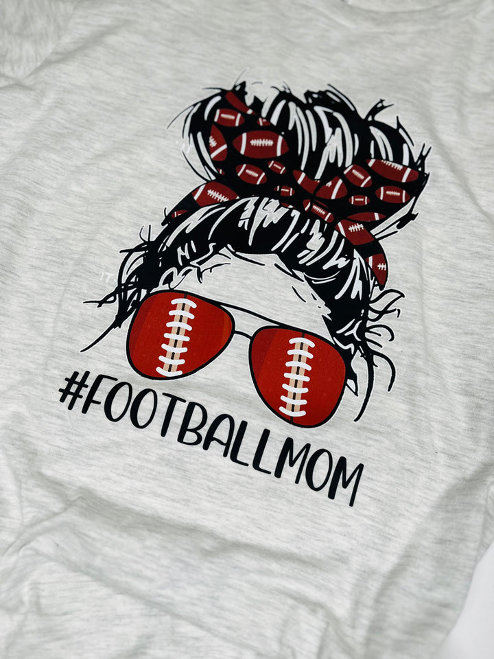 Football Mom Bun Graphic Tee