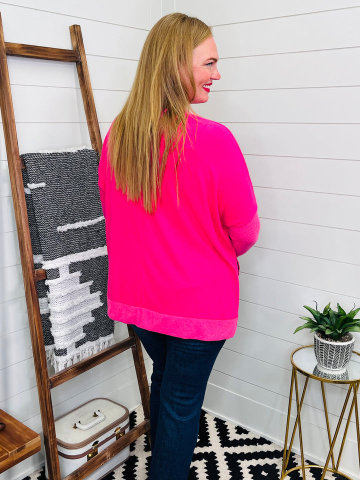 Hot Pink Hi Lo Hem Cloud Soft Tunic