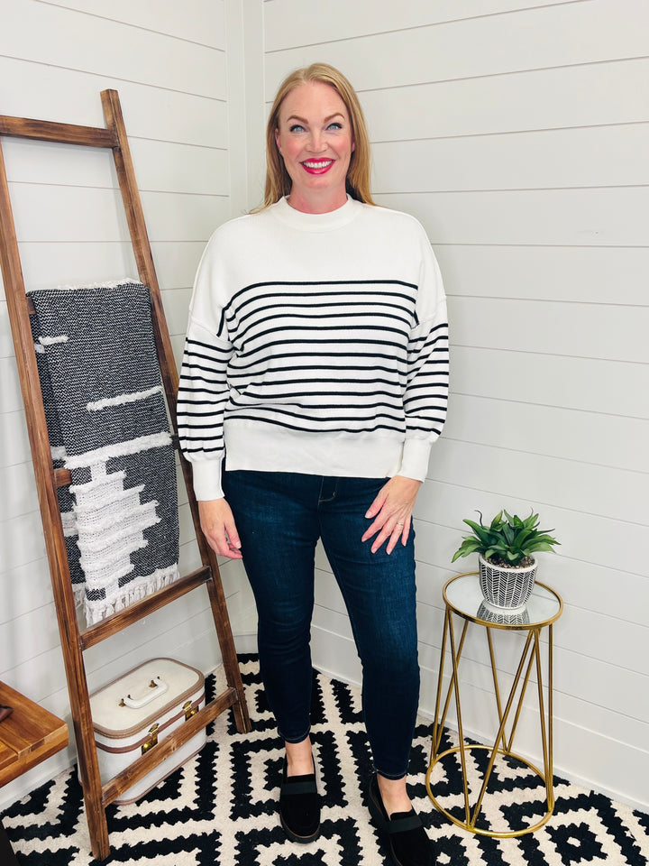 Stripe Drop Shoulder Sweater