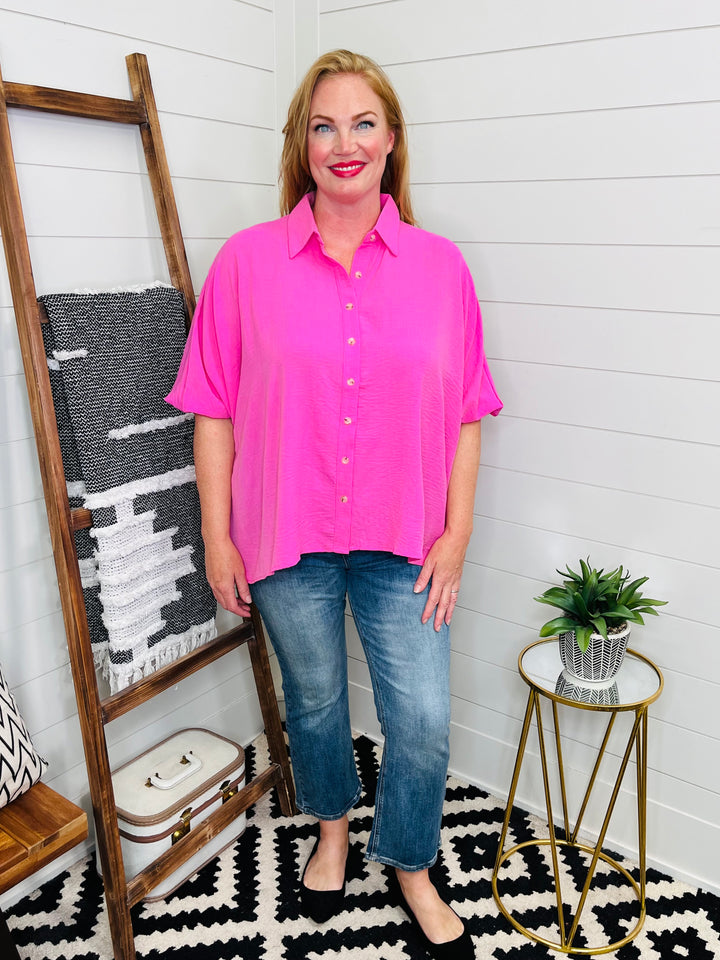 Oversized Dolman Button Up : 2 Colors