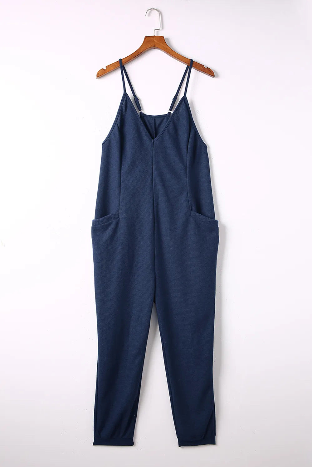 Love Lindsey Navy Textured Jumpsuit