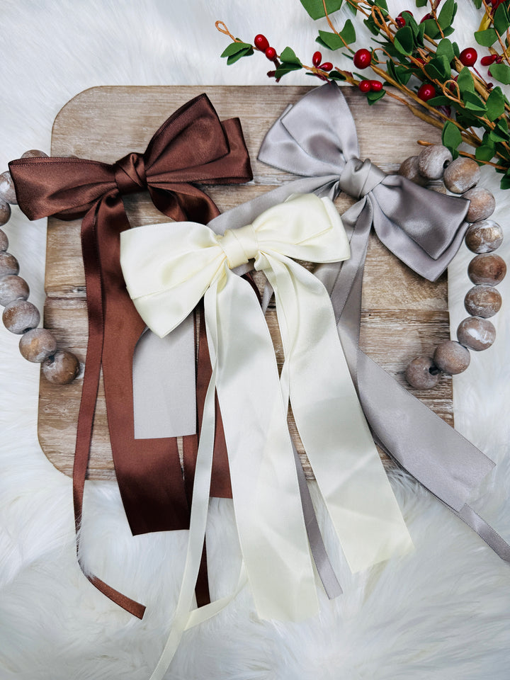 Satin Bow Set: 2 Colors