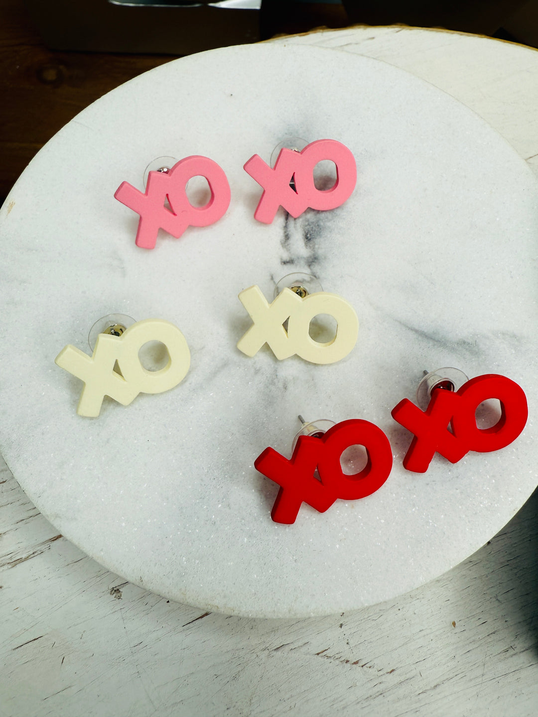 XOXO Stud Earring Set: 3 Pair