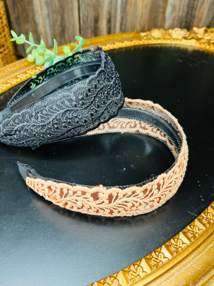 Lace Wide Headband: 2 Colors