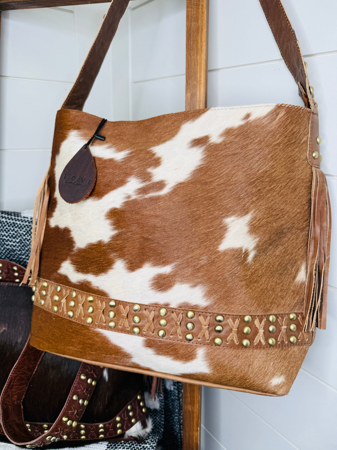 Love Lindsey Rebel Stuffed Cowhide Purse