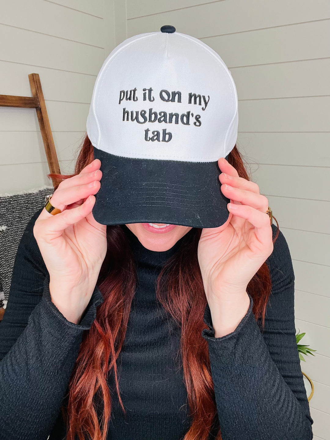 Put It On My Husbands Tab Embroidered Hat