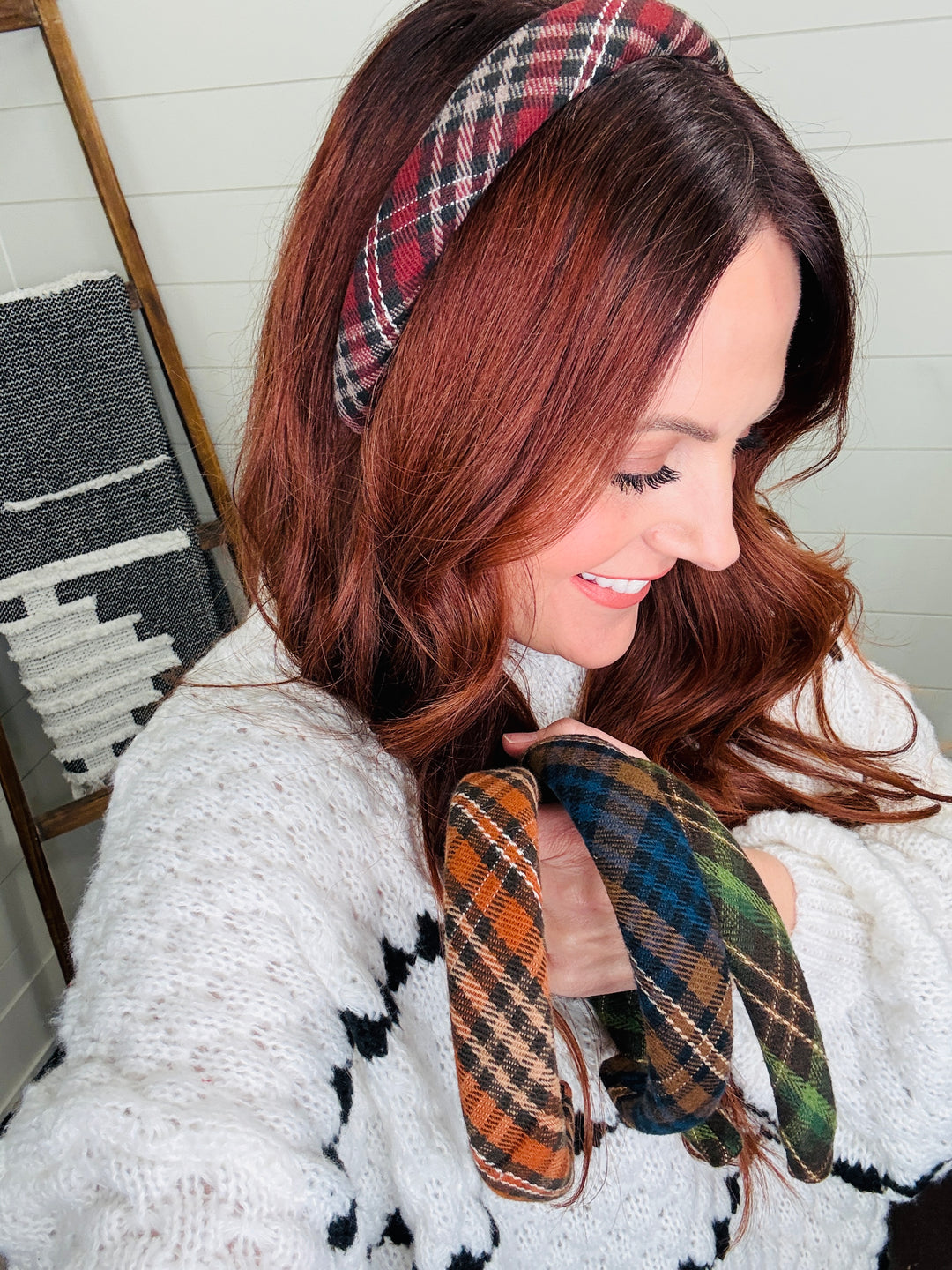 Posh Plaid Headband: 4 Colors