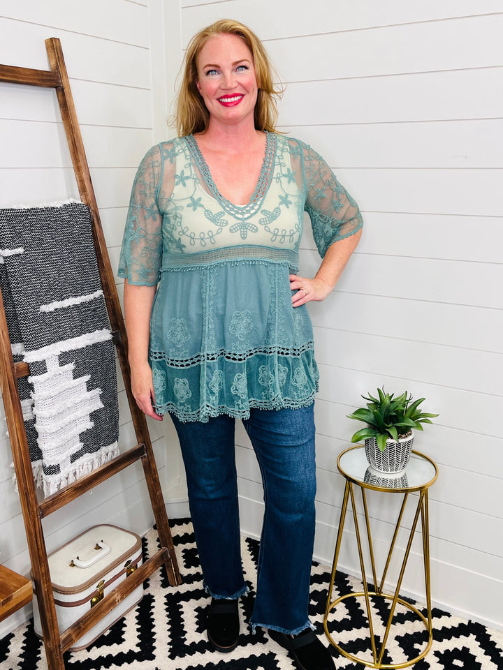 Lace Boho Tunic: 2 Colors