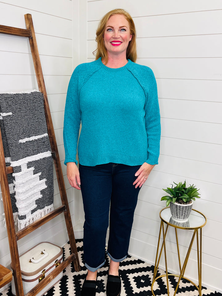 Cozy Chenille Exposed Seam Sweater : 2 Colors