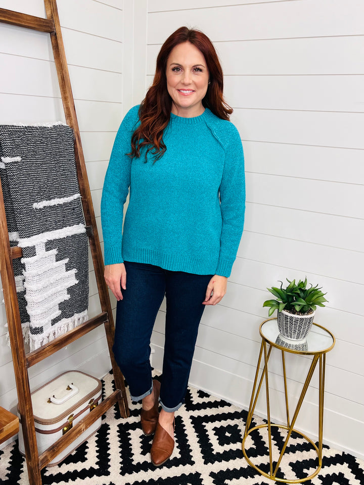 Cozy Chenille Exposed Seam Sweater : 2 Colors