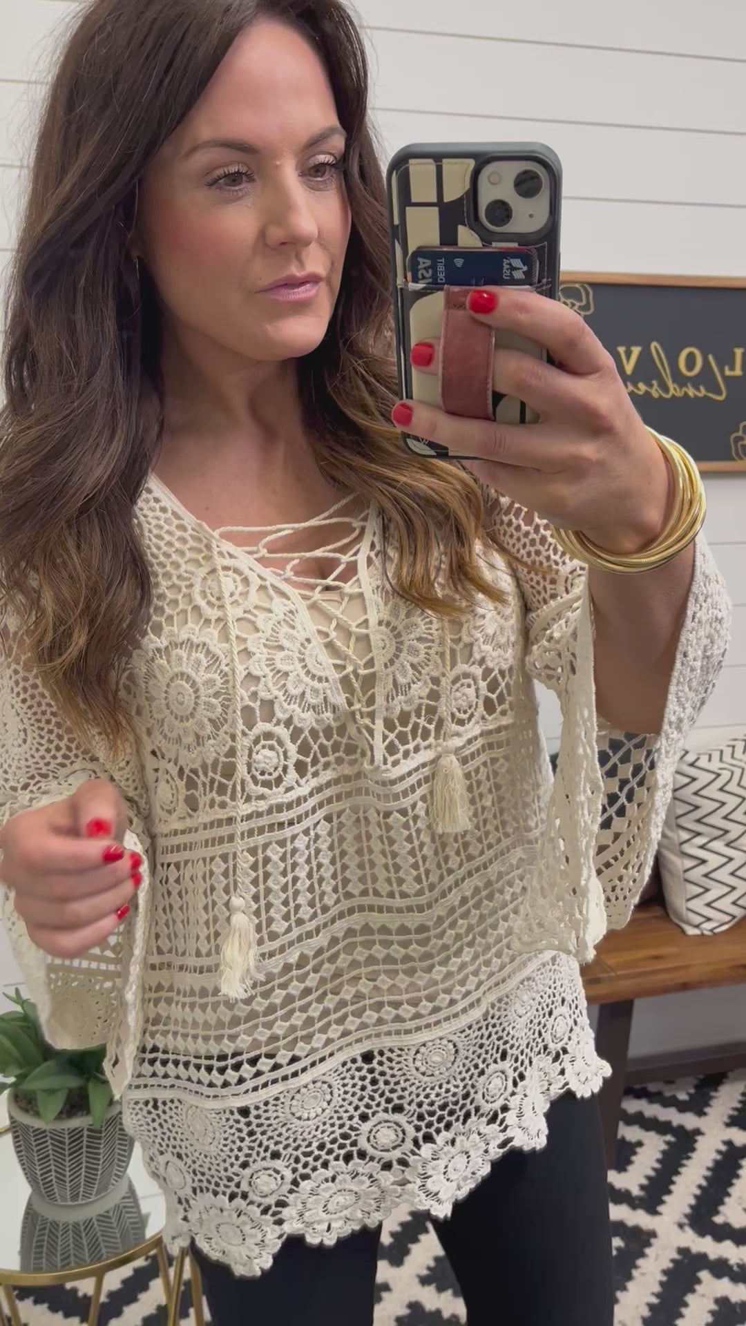 Bell Sleeve Beauty Crochet Cover Up