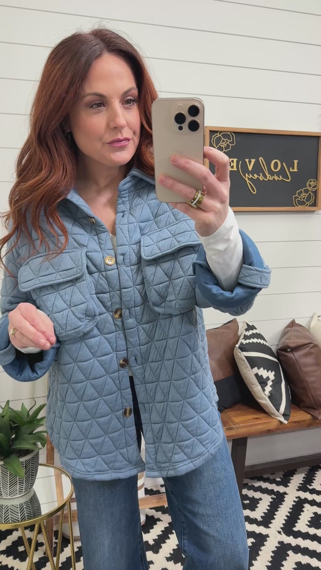 Quilted Shacket with Chest Pockets