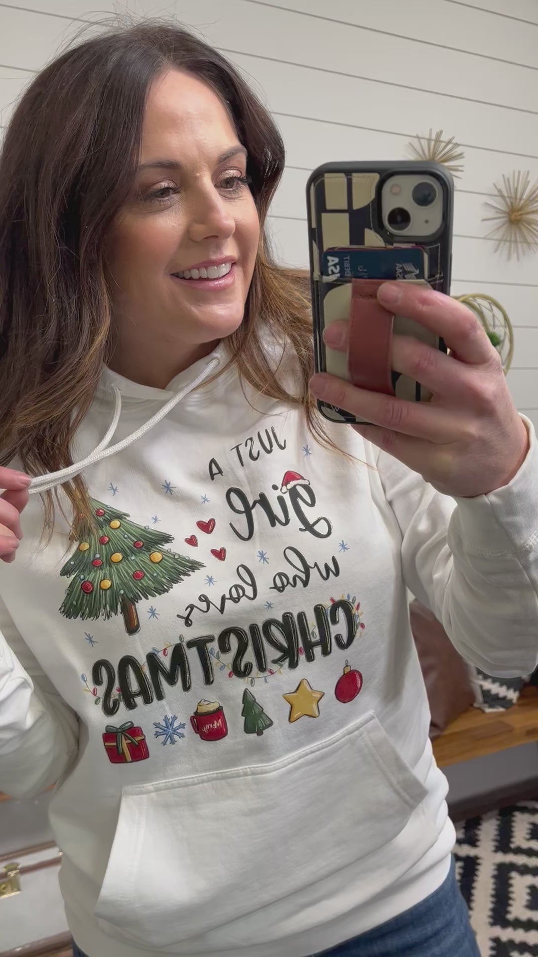 Just A Girl Who Loves Christmas Graphic Hoodie