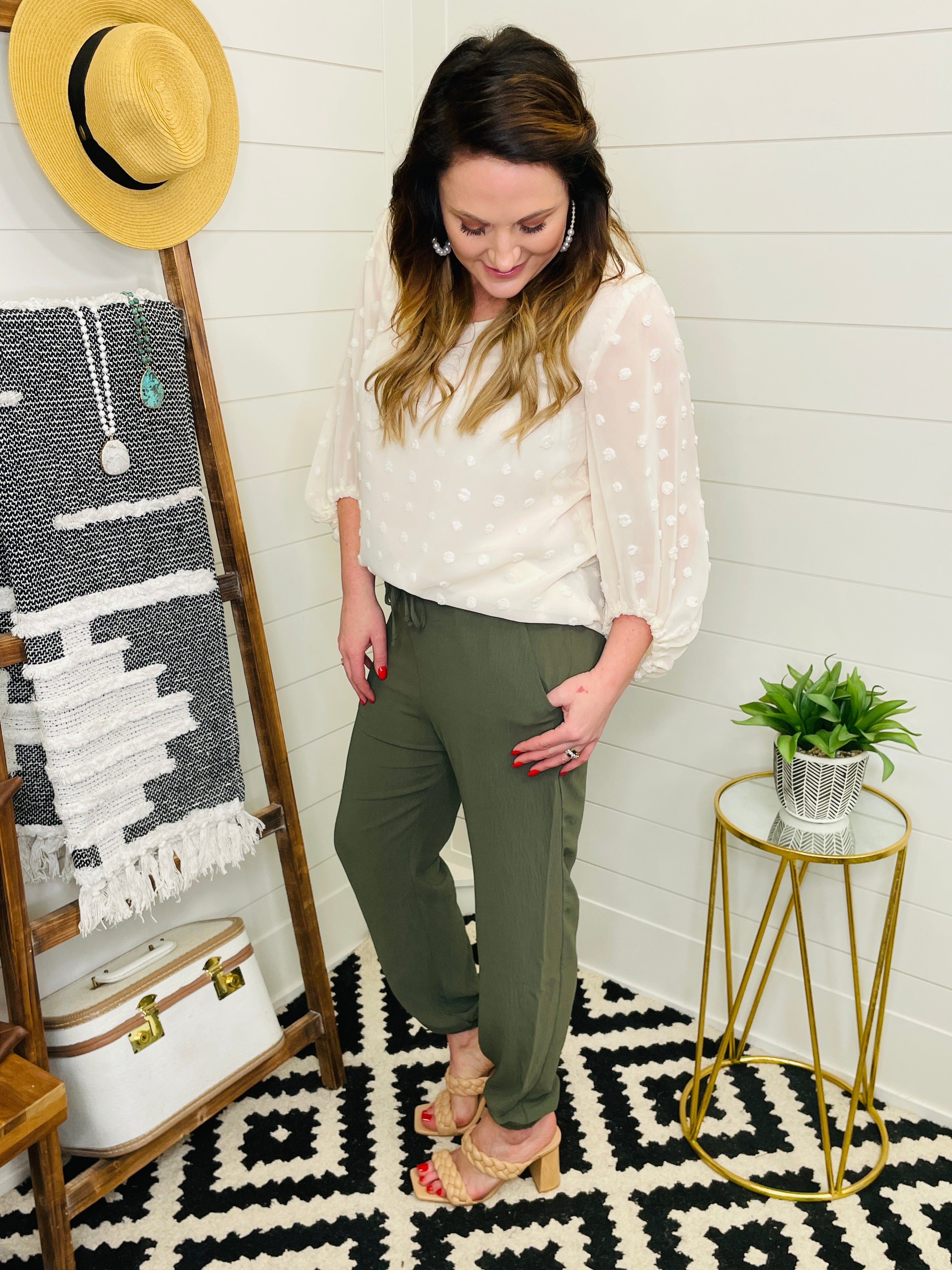 Olive Dressy Jogger Pant LoveLindsey